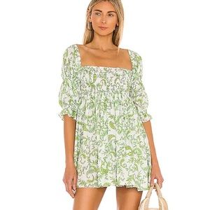 Misa Los Angeles Zadie green paisley dress in Formentera Paisley